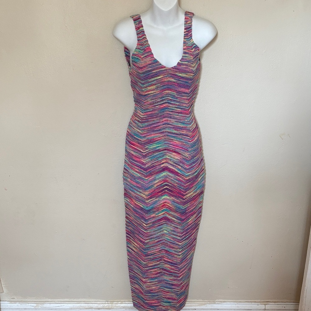 Fashion Nova Vibrant Chevron Maxi Dress